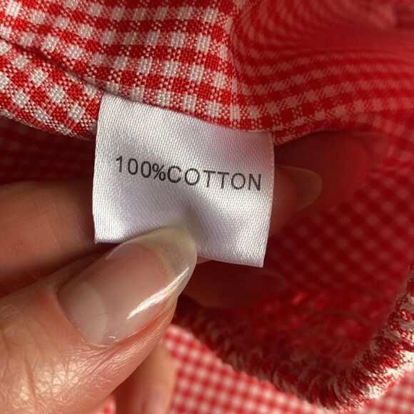 Brandy Melville Red & White Gingham Crop Top - Picture 7 of 10
